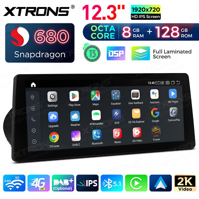 2K 12.3'' Qualcomm 680 8-Kern 8G+128G Autoradio Android 13 für BMW E90 E91 CIC