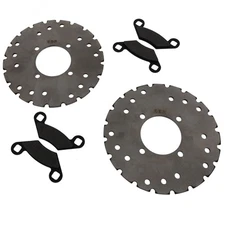 2007-2008 Polaris 500 Scrambler 2X4 Front Brakes Brake Pads and Brake Rotors
