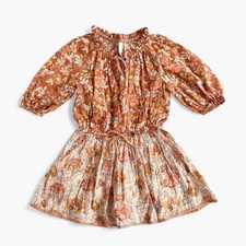 Zimmermann Andie Floral Dress Girls size 2 Boho Peasant Puff Sleeve 100% Cotton