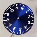 33.5mm Sunburst Blue Green Watch Dial White Black Hand Set Fit NH35 NH38 PT5000