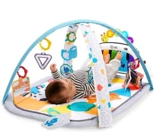 Kickin' Tunes 4-In-1 Infant Baby Activity Gym & Tummy Time Play Mat with Piano, 