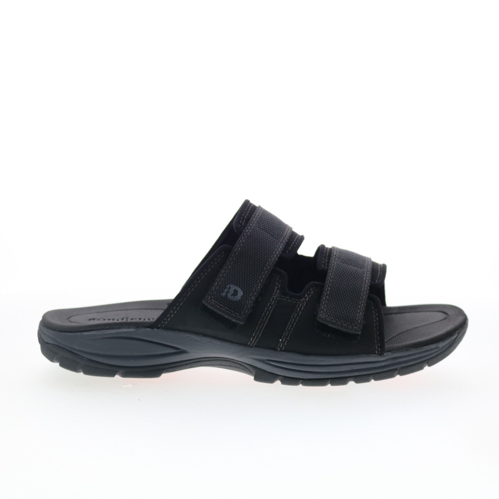 Dunham Newport Slide Water Friendly Mens Black Extra Wide 4E Sandals Shoes 12 7590₽