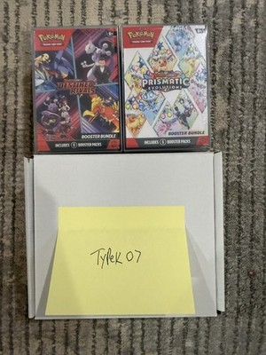 Pokemon 1 PRISMATIC EVOLUTIONS &  1 DESTINED RIVALS Booster Bundle. #7