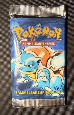 Pokémon Base Set 1. Edition Booster Pack Turtok Artwork Deutsch leer / Empty