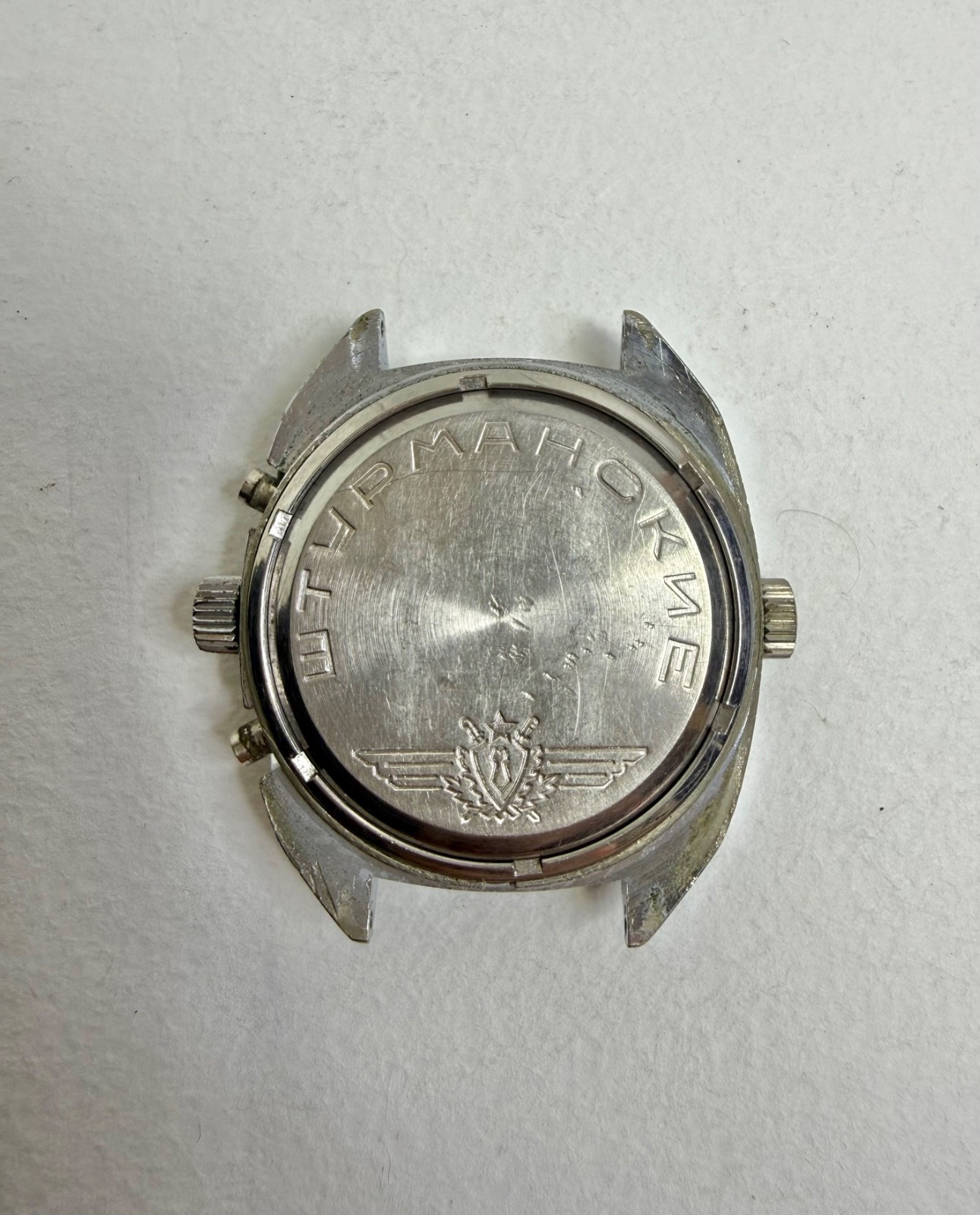 CassaOrologioCronografoPoljot3133OkeanSturmanskieVintageCoronaCarica