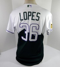 2022 Colorado Rockies Tim Lopes #36 Game Issued White Jersey City Connect 44 54