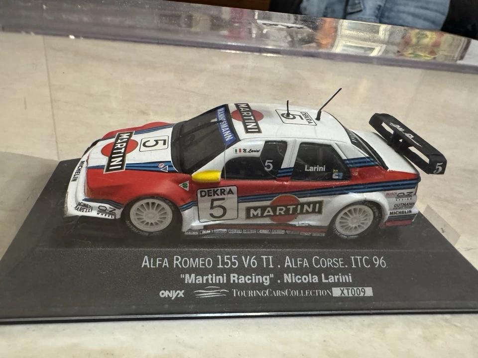 Alfa Romeo 155 V6 TI Alfa Corse ITC 96 Martini Racong N. Larini 1:43 Onyx - Immagine 3 di 4
