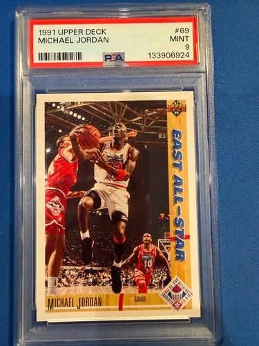 1991 UPPER DECK CARD# 69 MICHAEL JORDAN ALL-STAR PSA 9 MINT