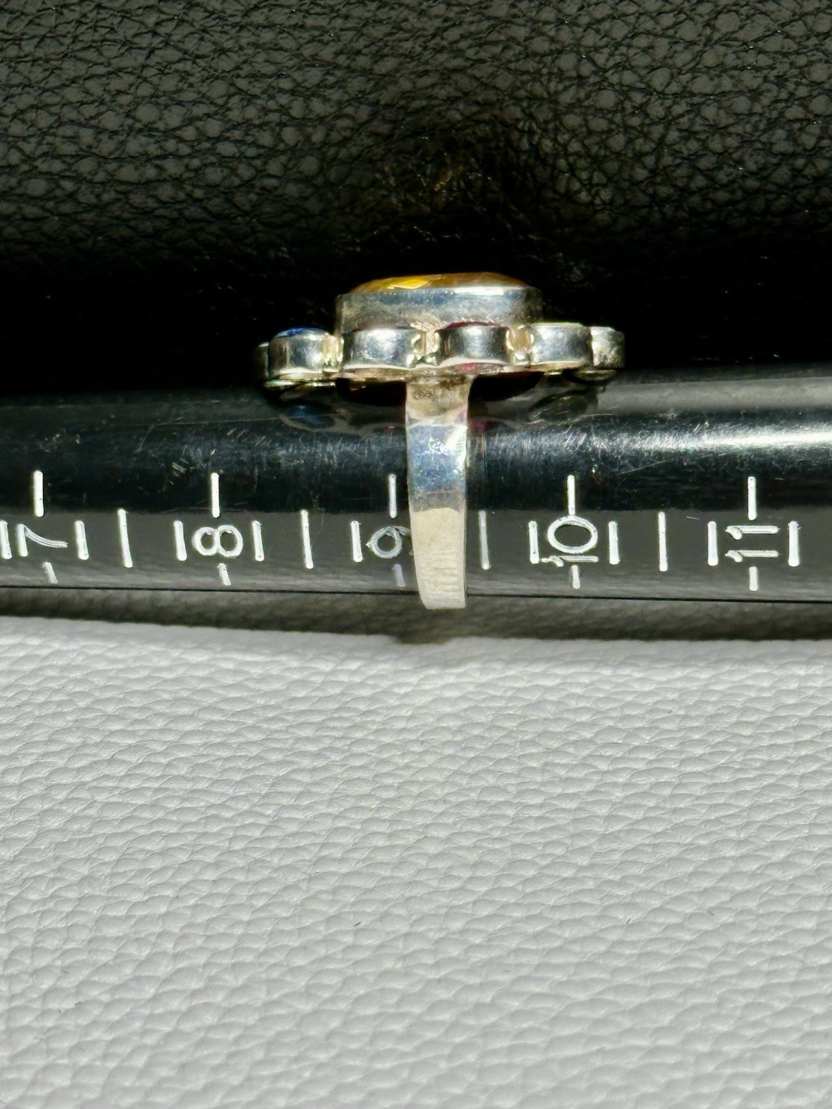 925 Sterling Silver Multiple Gemstone Ring Size 9… - image 11