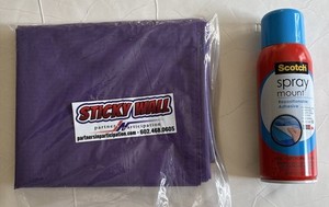 Sticky Wall 5' x 12' Presentation for Flipcharts, Notes; Can Scotch Spray Mount