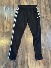 GUC Men’s Adidas Skinny Jogger Pants Black White Gray Stripes & Logo, Size: S
