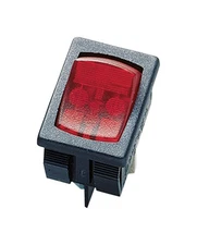 Gardner Bender GSW-48 SPST On/Off Red Illuminated Mini-Rocker Switch
