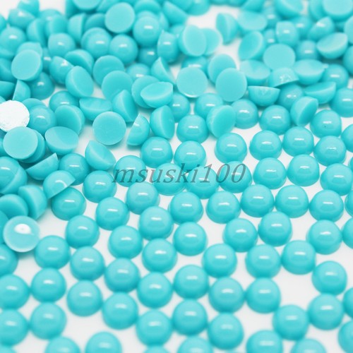 HALF PEARLS ROUND FLAT BACK ACRYLIC GEMS NAIL ART CRAFTS 3D DECORATION NEW - Picture 9 of 12
