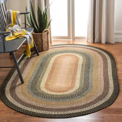 SAFAVIEH Braided Collection BRD308A Handwoven Multi Rug
