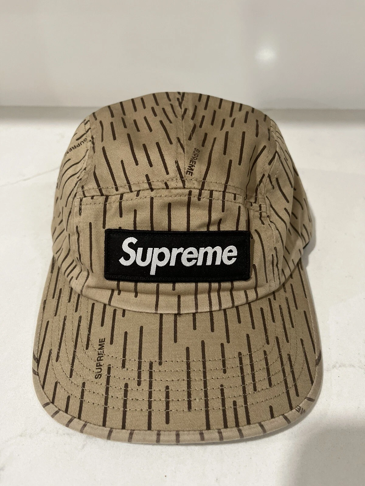 Supreme Military Camp Cap Hat Tan Beige Raindrop Camo 2024 FW24   NEW