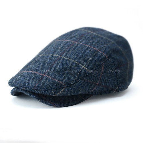 Plaid Herringbone Ivy Hat Wool Gatsby Cap Golf Driving Flat Cabbie Newsboy - Picture 5 of 18