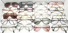 SET of 20 VINTAGE AVIATOR EYEGLASSES FRAMES sport eyewear bulk lot plastic S372