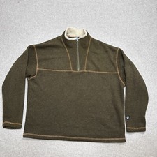 Kuhl Alf Sweater Women  s XL Green Alfpaca Fleece 1/4 Zip Hiking Pullover Outdoor