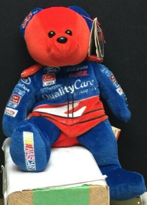 Team Speed Bears Dale Jarrett Ford Quality Care Bear Plush