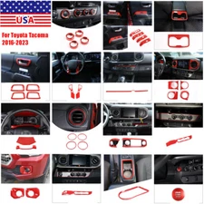 Red Full Interior Set Dash Panel Decor Cover Trim Kit for Toyota Tacoma 2016-23