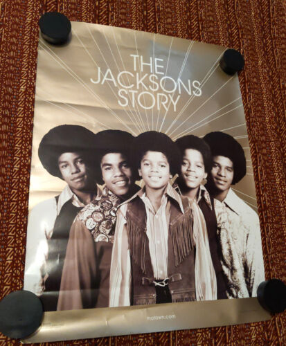 Póster promocional Soul - Jackson 5 - The Jacksons Story MOTOWN RECORDS dorado 2004 - Imagen 1 de 1