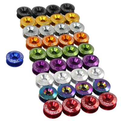 Quick Release Bumper Clips JDMSPEED Universal CNC Billet Quick Release Fastener Kit - Black - For Bumper/Trunk/Fender JDM Quick Release Fastener - Foto 2