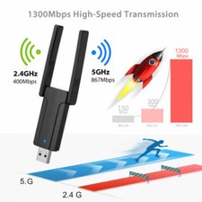 1300Mbps Long Range Dual Band 2.4G 5GHz Wireless USB 3.0 WiFi Adapter Antennas