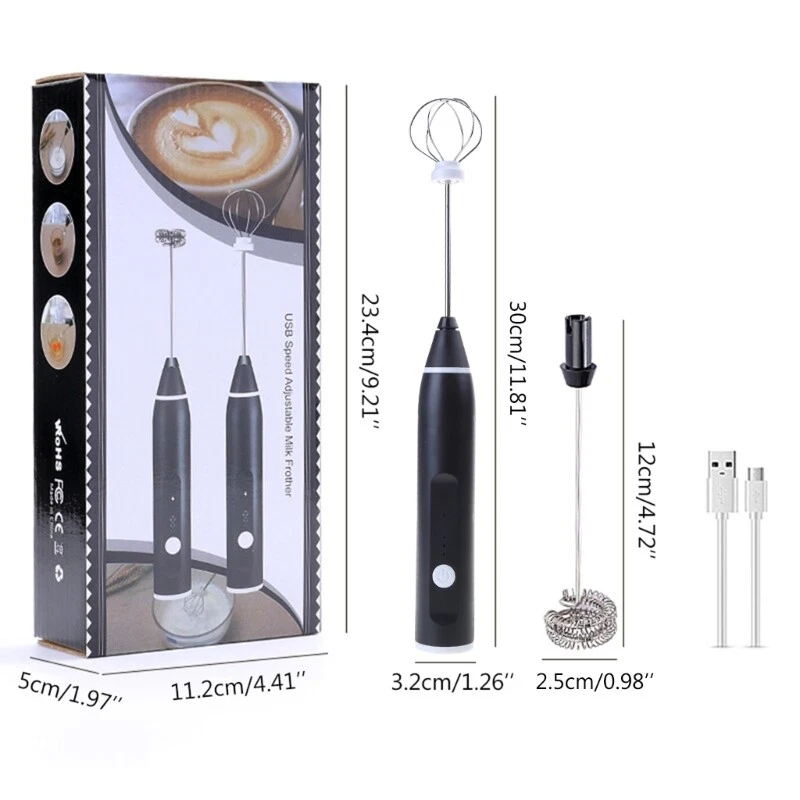 Milk Frother Handheld Rechargeable Whisk Drink Mixer Coffee Mixer for