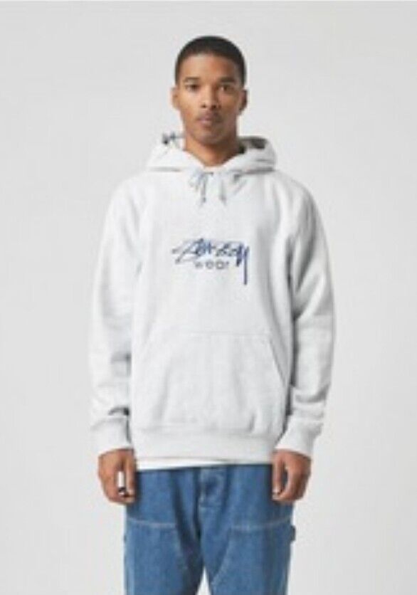 Stussy Wear Logo Hoodie medium heather grey | eBay