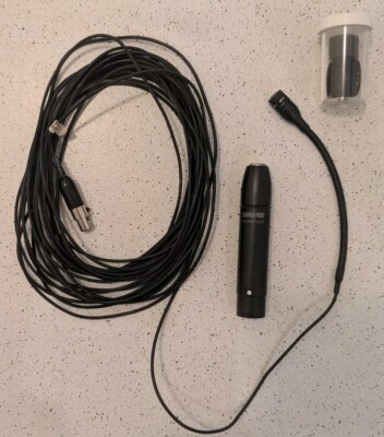 Shure MX202 Microflex Overhead Cardioid - Black with adapter Shure Preamplifier