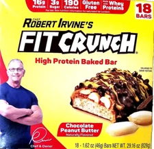 Chef Robert Irvine’s Fit Crunch High Protein Baked Bars 18/Pack EXP 09/2026