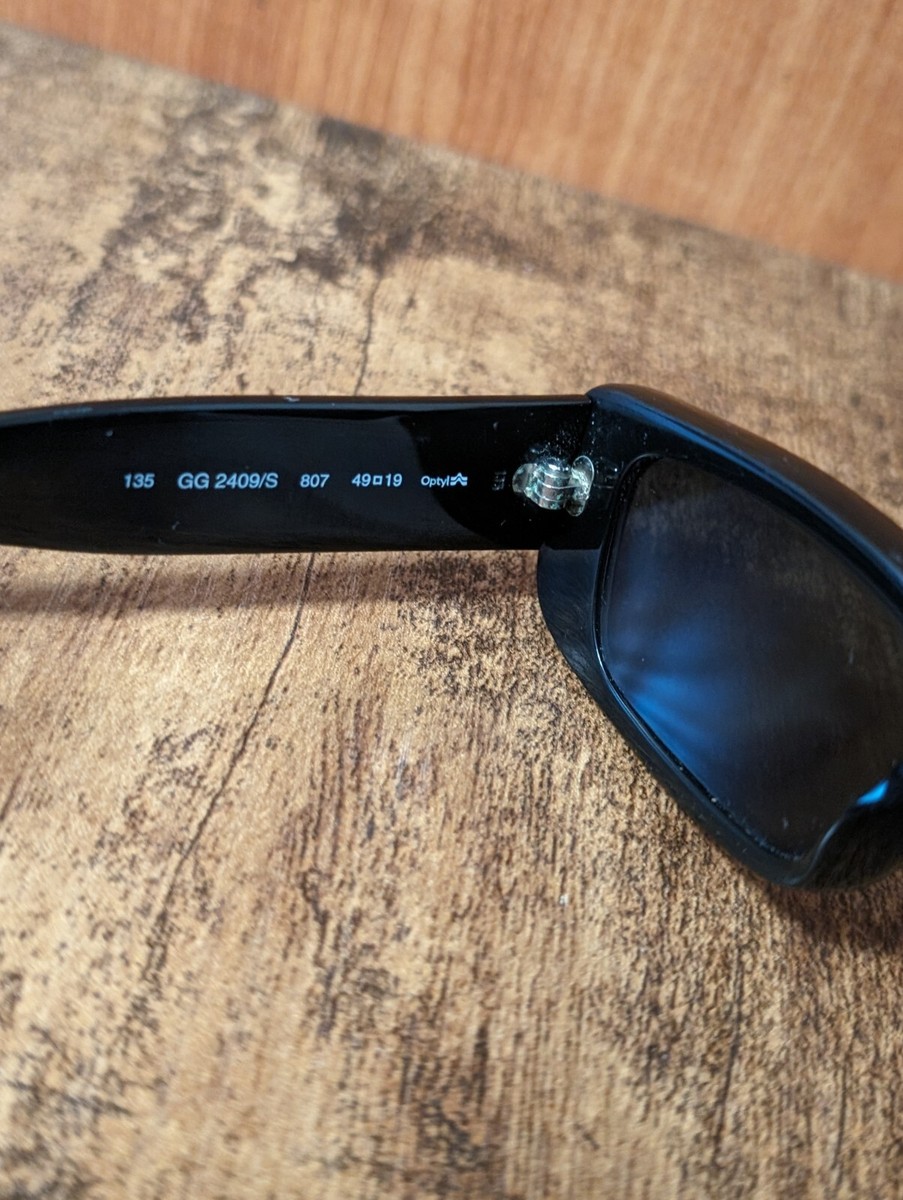 VINTAGE GUCCI GG 2409/ 807 BLACK OPTYL SUNGLASSES MADE IN VINTAGE GUCCI GG 2409/ 807 BLACK OPTYL SUNGLASSES MADE IN