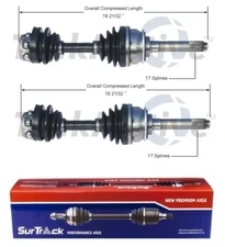 SurTrack Pair Set of 2 Front CV Axle Shafts For Isuzu Rodeo Honda Passport 4WD