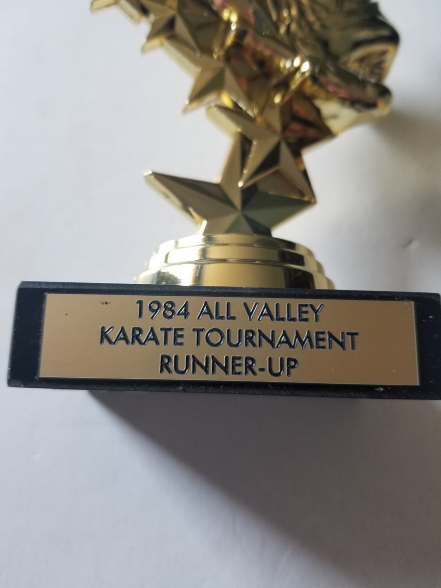 ZOBIE THE KARATE KID 1984 ALL VALLEY RUNNER-UP KARATE TROPHY PROP