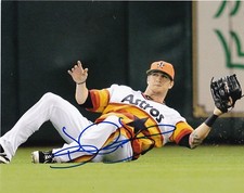 BRANDON BARNES   HOUSTON ASTROS   ACTION SIGNED 8x10