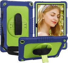 Kebiory for Walmart ONN Gen 3 Model 10.1 Inch Tablet Case Navy/Green 