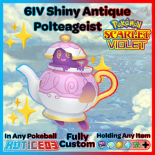 ✨ Shiny Antique Polteageist 6IV ✨ Pokemon Scarlet & Violet 🚀 Fast 🚀