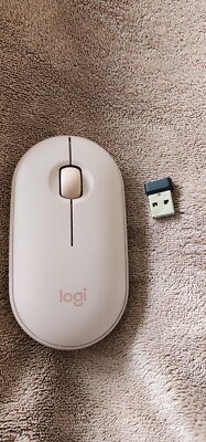 Logitech Pebble 350 Bluetooth Mouse - Light Pink - Tested - Excellent Condition