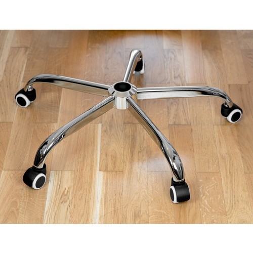 CRUZ DE PIE GIRATORIA cromo para silla giratoria silla de oficina agujero Ø5 cm sin rodillos - Imagen 36 de 36