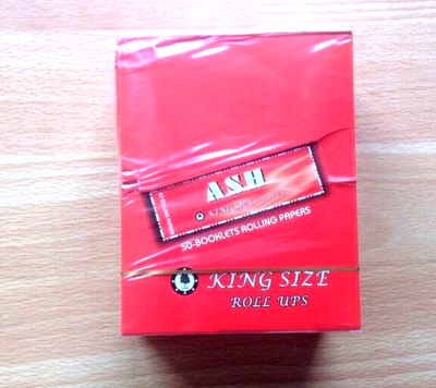ASH RED KINGSIZE CIGARETTE ROLLING PAPERS 50 Booklets BUY 2 GET 1 FREE