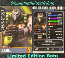 Injustice Arcade Limited Edition Beta Card 15 Regime Bane Out of Print