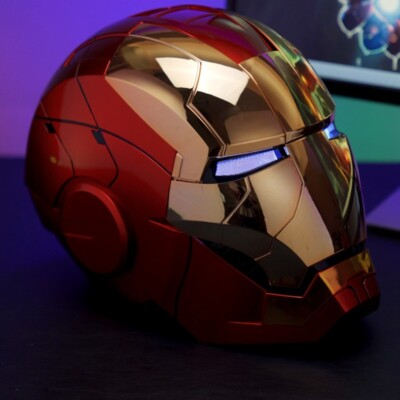 #ad #ad 1:1 Iron Man MK5 Jarvis Deformable Voice Control Wearable Helmet Electroplated $150.00