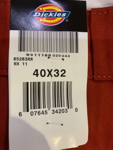 Pantalón de trabajo vintage Y2K Dickies doble rodilla rojo rústico 85283 nuevo con etiquetas 32-48 - Imagen 21 de 25