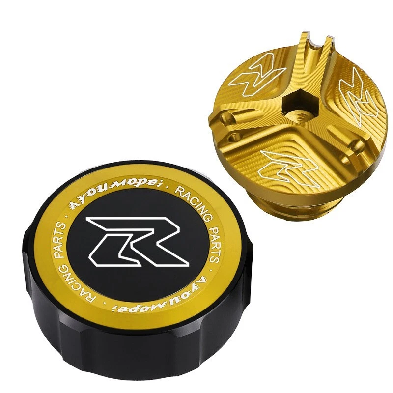 Tapa de llenado de aceite de cubierta de depósito de líquido de frenos delantero para Suzuki GSXR 600/750/1000 Foto 3 de 4