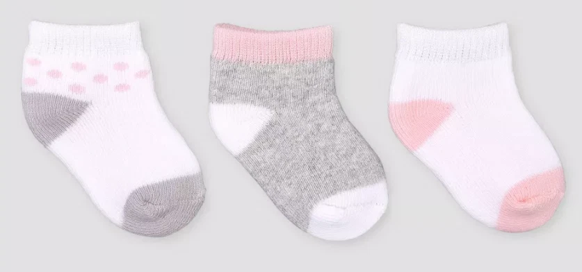 Carter's Sólo Uno Usted Niñas '6pk Básico Tobillo Terry Calcetines - Rosa/Gris - Imagen 3 de 3