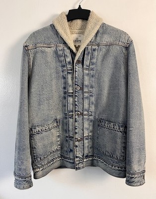 Levi s Made & Crafted Sherpa Lined Type 2 Denim Trucker Jacket Size L