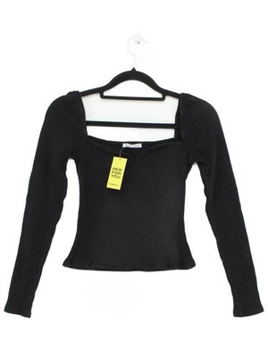 Reformation Damen Top S schwarz Lyocell Modal mit Baumwolle, Elasthan Basic