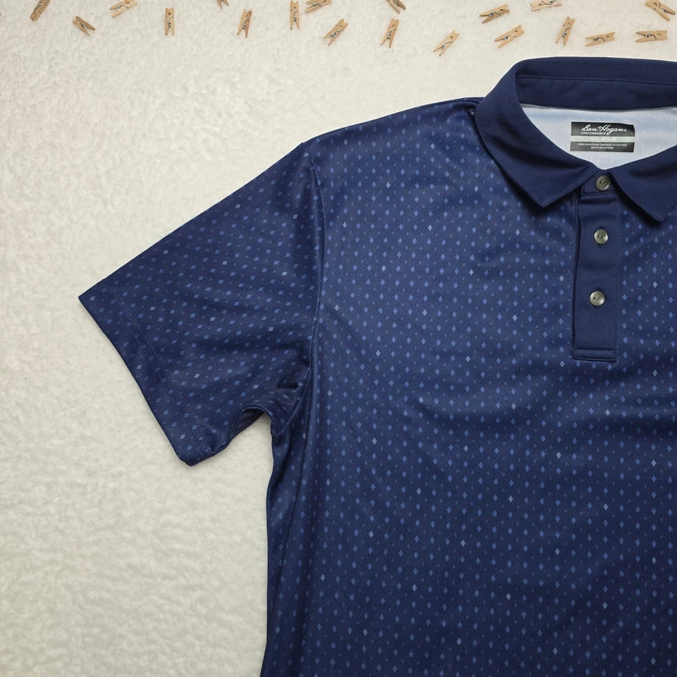 Ben Hogan Performance Polo Shirt Diamond Print Golf Mens Medium - Image 3 of 4