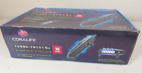 Coralife Turbo-Twist 6X 18 Watt UV Sterilizer Up to 250 Gal Aquarium NEW *READ* - Picture 2 of 5