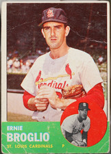 1963 Topps Baseball Ernie Broglio #313